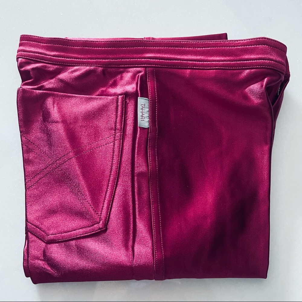 Vintage Tahari high waist metallic pants jewel toned pants